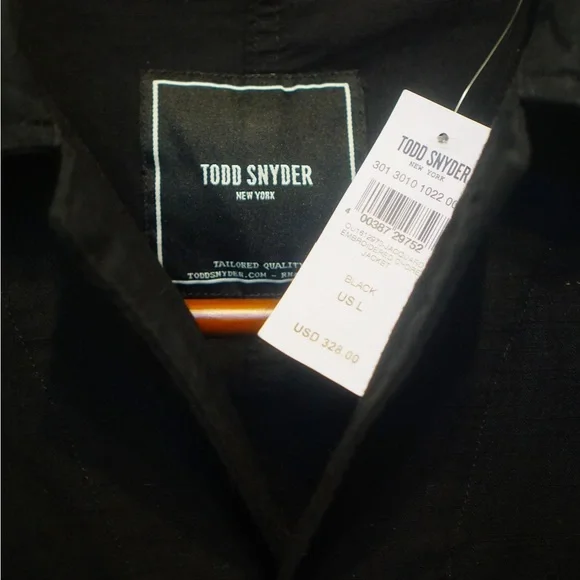 Todd Snyder Black Embroidered Chore Coat - Picture 4 of 5
